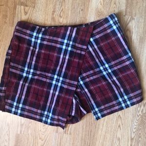 🌹Plaid Skort Sz 6 Cooperative Ladies Red